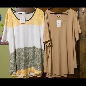 2 NEW WITH TAGS LULAROE TOPS
